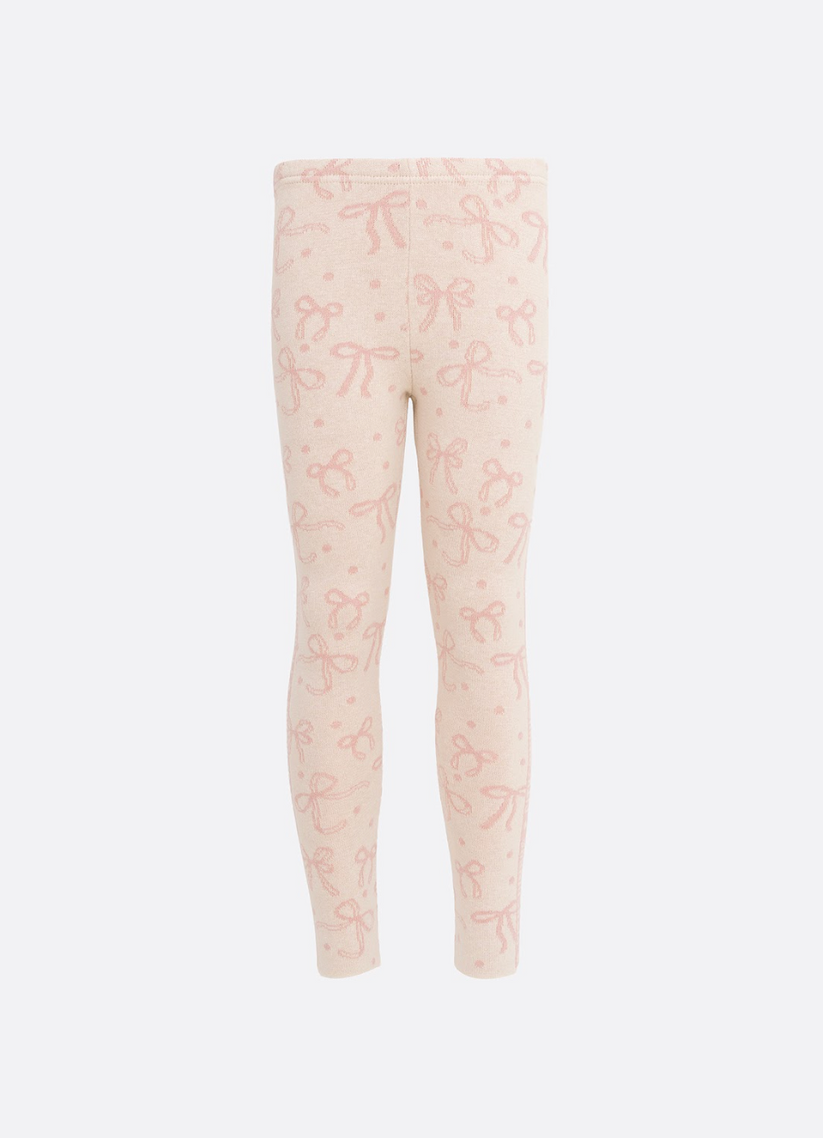 Legging Infantil Tricot Jacquard Multi-laços Ninive - Pituchinhus