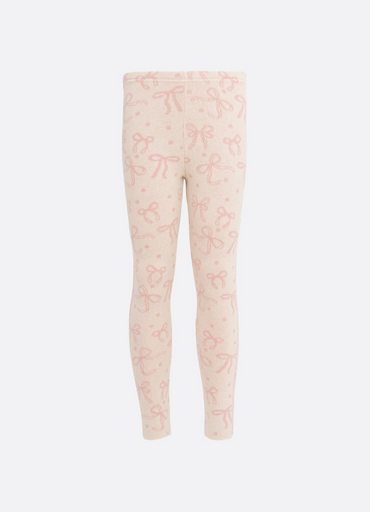 Legging Infantil Tricot Jacquard Multi-laços Ninive - Pituchinhus