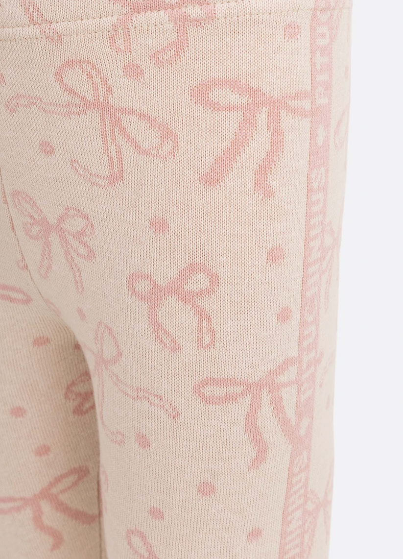 Legging Infantil Tricot Jacquard Multi-laços Ninive - Pituchinhus