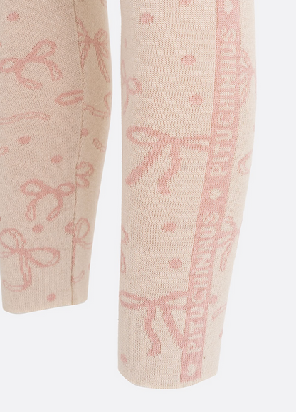 Legging Infantil Tricot Jacquard Multi-laços Ninive - Pituchinhus