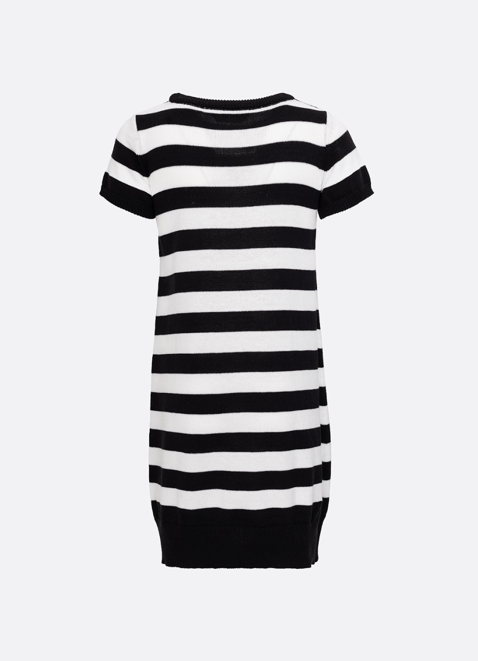 Vestido Infantil Tricot Listrado Cachorrinho Cristais - Pituchinhus