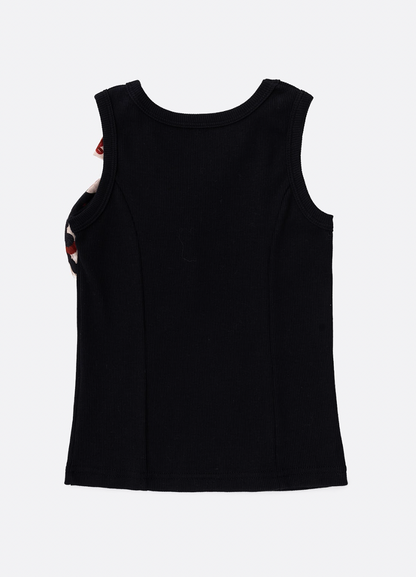 Conjunto Infantil Regata Maxi Laço e Saia e Algodão Cachorrinhos & Lacinhos Preto - Pituchinhus