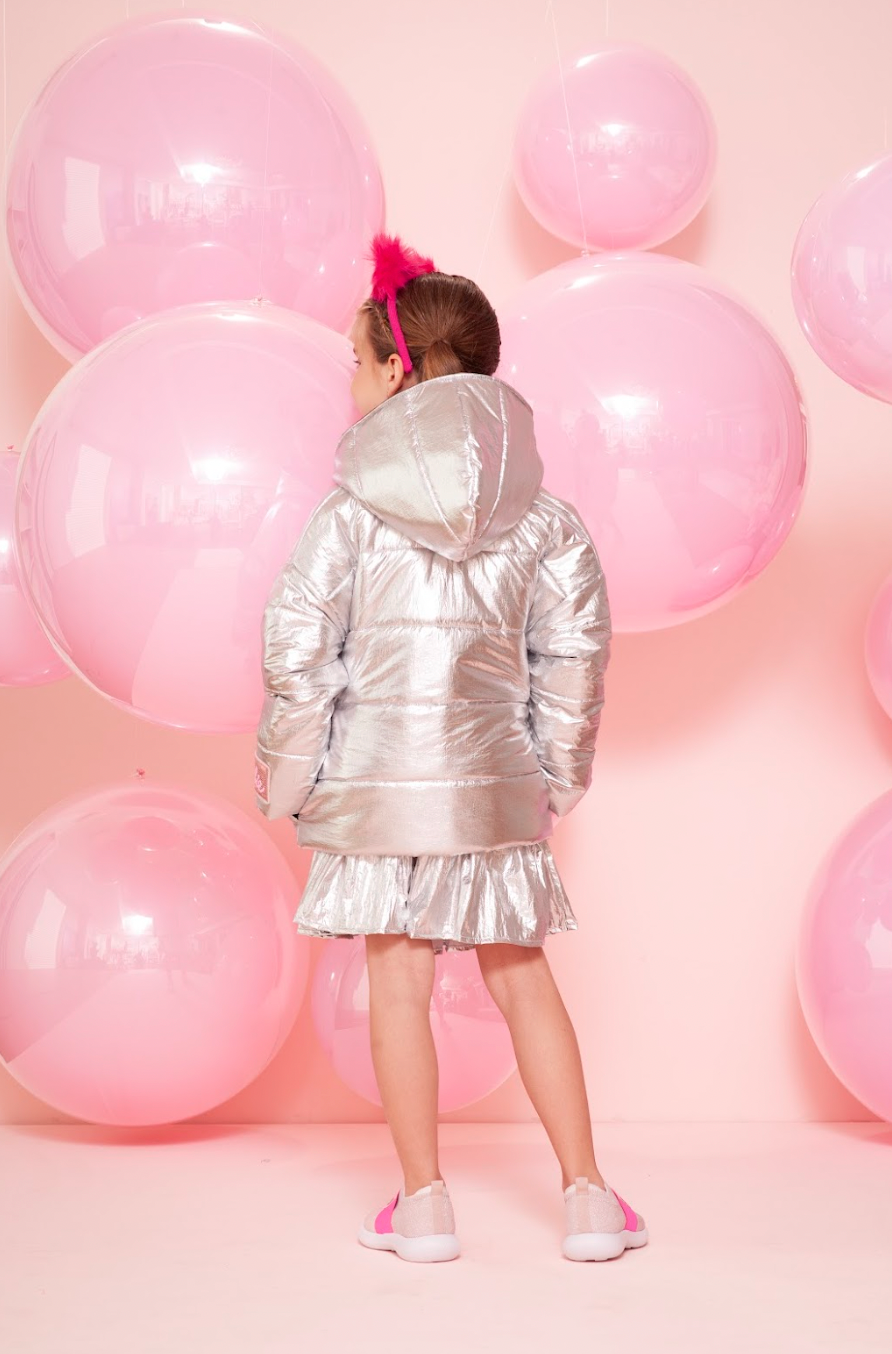 Saia Infantil Prata Patche Barbie - Pituchinhus