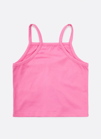 Conjunto Infantil Blusa Light Cristais Barbie e Saia Babados Patche Barbie Rosa Ópera - Pituchinhus