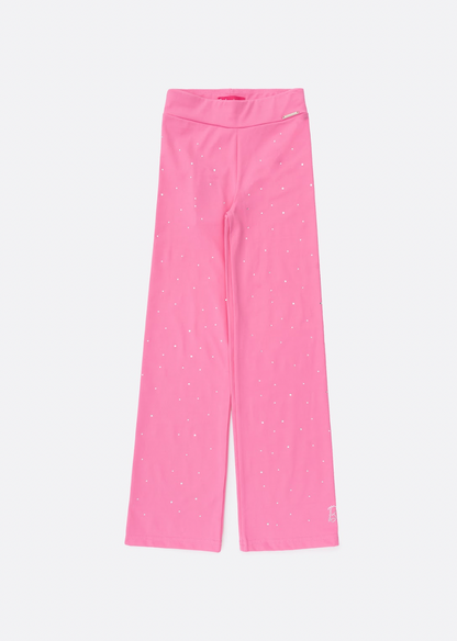 Conjunto Infantil Blusa Light Cristais Barbie e Calça Reta Light Cristais Barbie Rosa Pop Pink - Pituchinhus