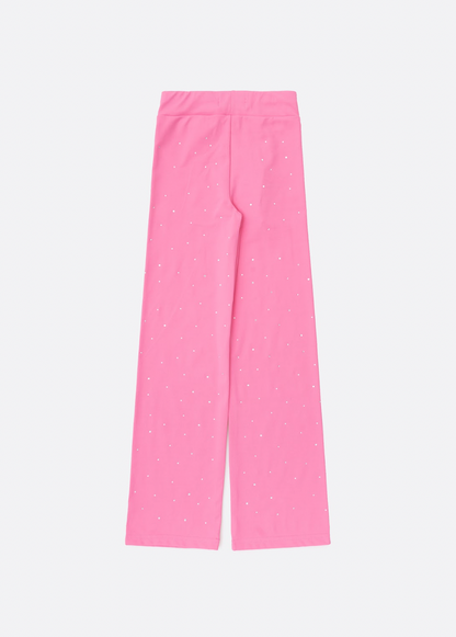 Conjunto Infantil Blusa Light Cristais Barbie e Calça Reta Light Cristais Barbie Rosa Pop Pink - Pituchinhus