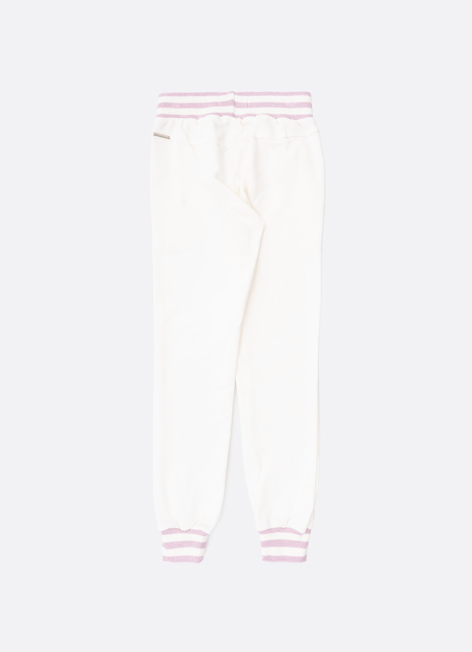 Conjunto Infantil Regata Patche Coração Barbie Rosa e Calça Moletom Jogging Patche Barbie Off White - Pituchinhus