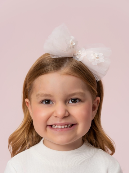 Tiara Infantil com Laço Rosa - Petit Cherie