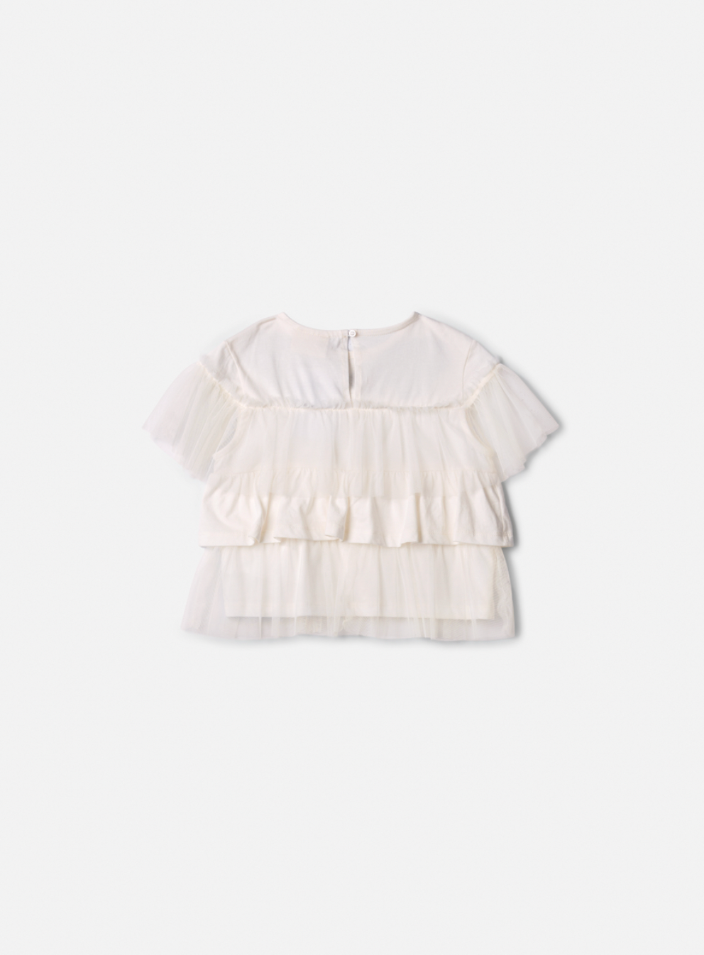 Conjunto Infantil Blusa  Bordada e Babados Pérola e Shorts Jeans Laço Preto - Animê