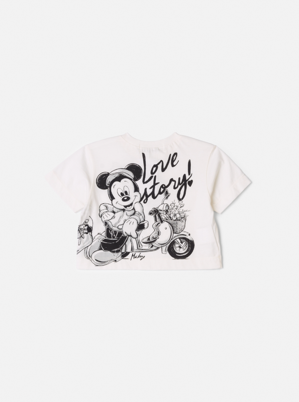 Conjunto Infantil Blusa Minnie Buquê & Mickey Pérola e Shorts Conceito Tweed Preto - Animê