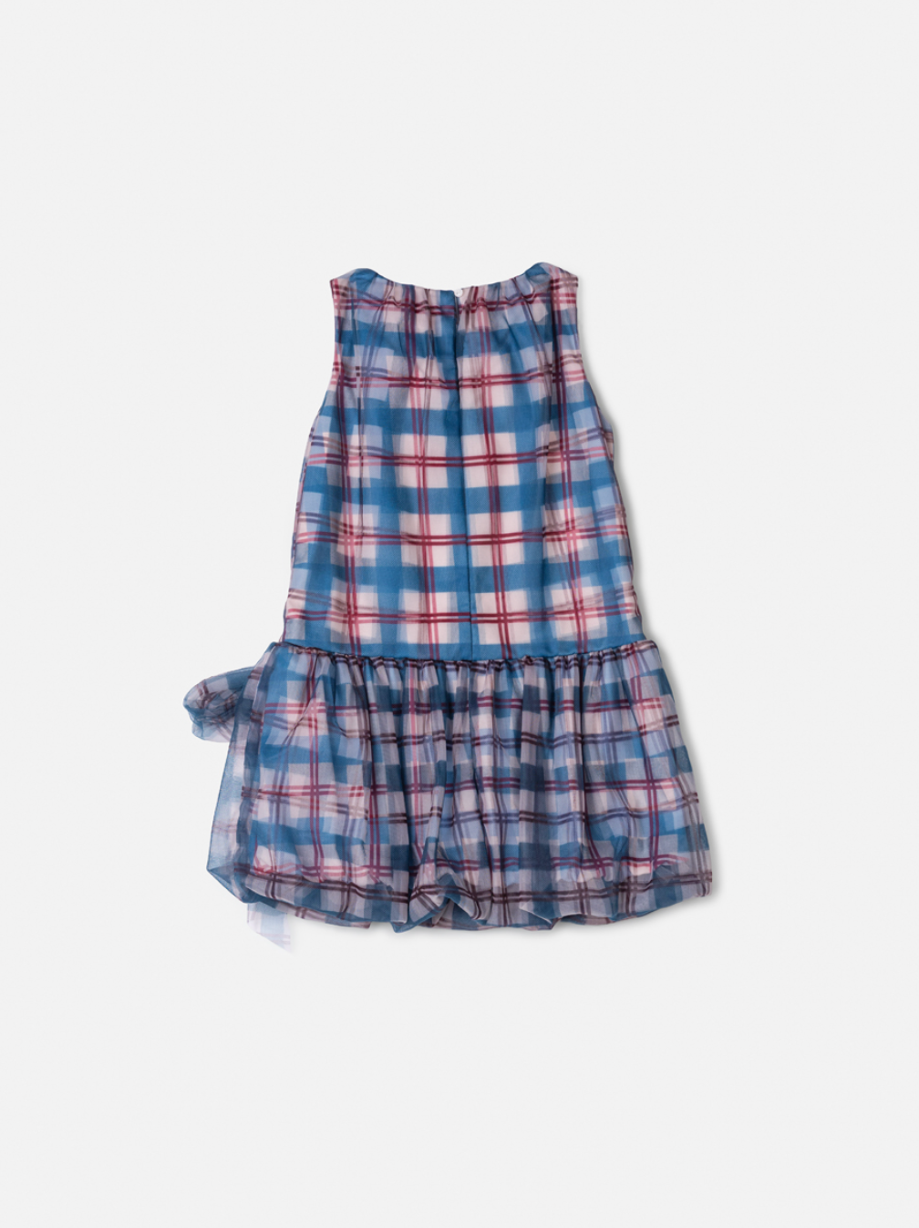 Vestido Infantil Tule Balonê Tartan Xadrez - Animê