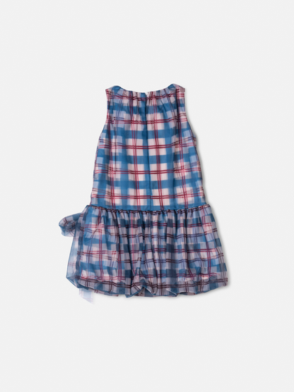 Vestido Infantil Tule Balonê Tartan Xadrez - Animê