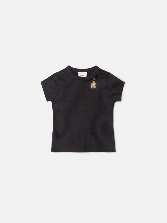 Blusa Infantil Essentials Mini-jóia Preta - Animê PRÉ-VENDA