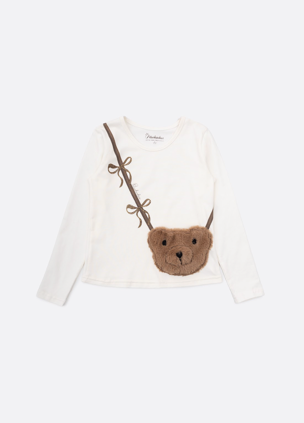 Conjunto Infantil Blusa Bolsa Pele Ursinha e Legging Infantil Light Oncinha - Pituchinhus