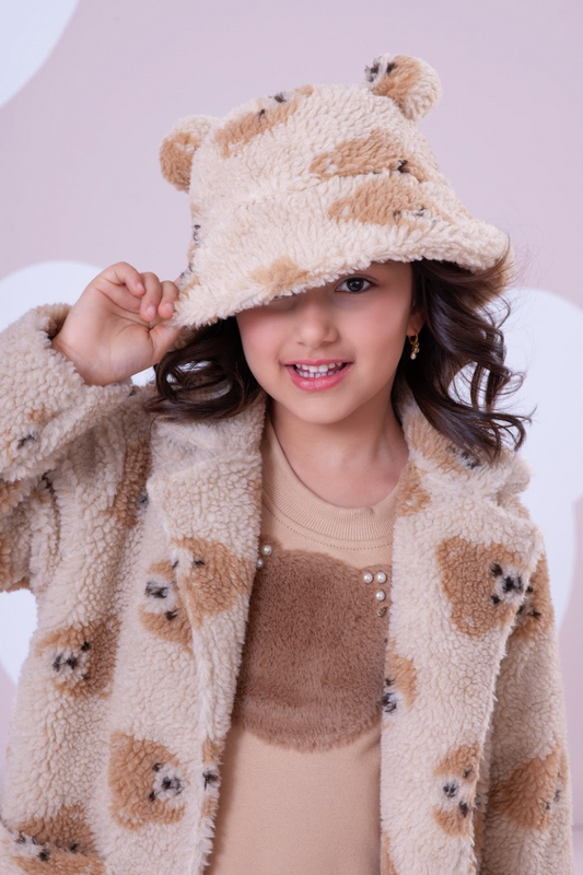 Chapéu Bucket Infantil Pele Orelhinhas Ursinhas - Pituchinhus