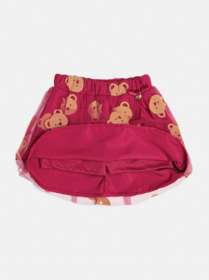 Conjunto Infantil Blusa  New Real Ursa e Saia de Tule Ursas - Momi