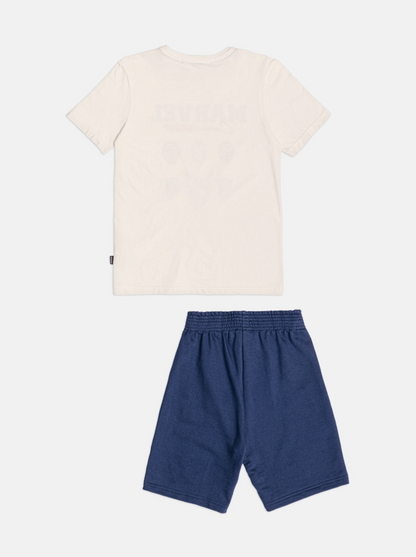 Conjunto Infantil Camiseta Marvel Comics Group e Bermuda Lateral Marvel - Youccie