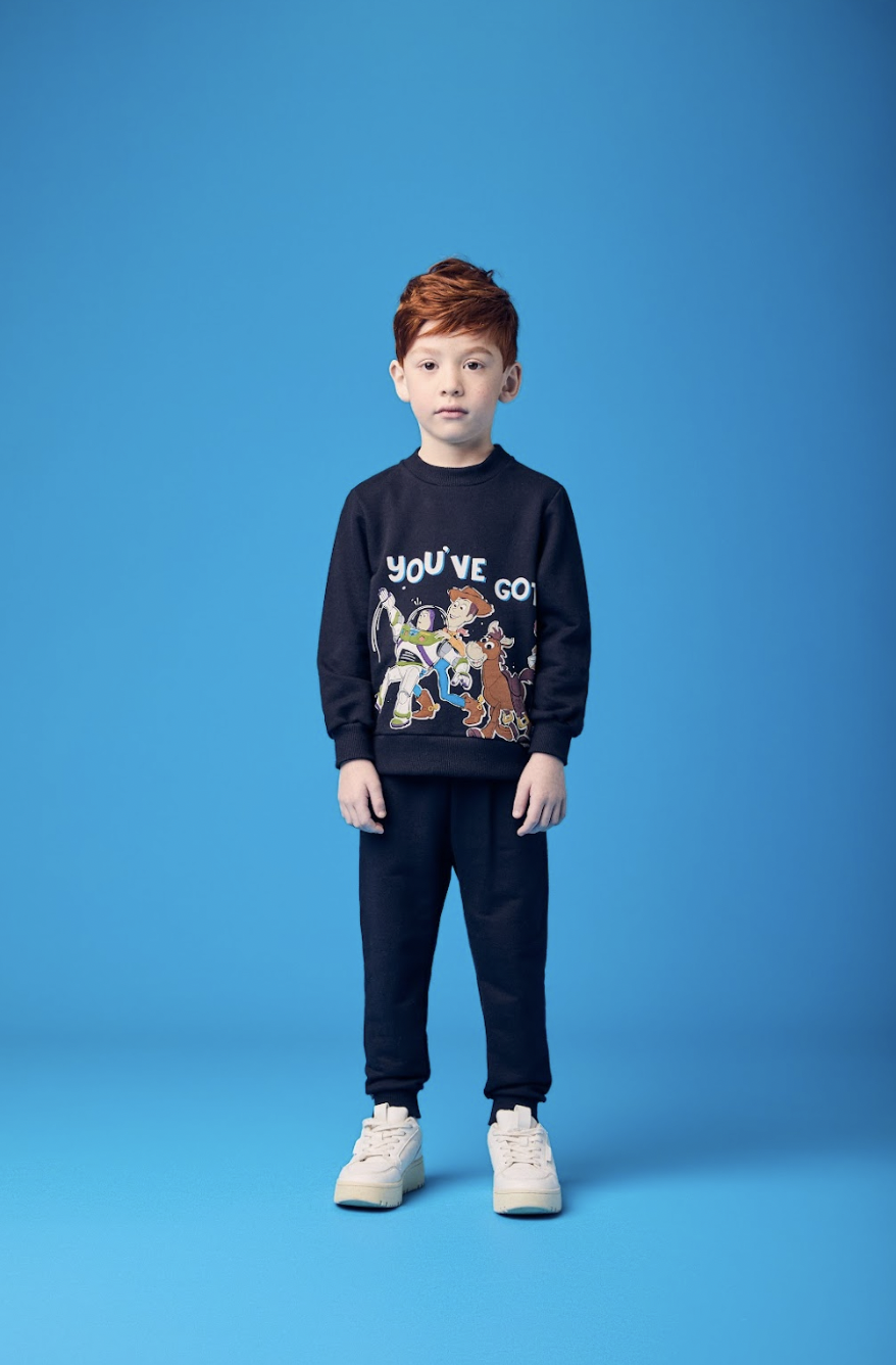 Conjunto Infantil Moletom Blusão Toy Story  e Calça Preta - Youccie