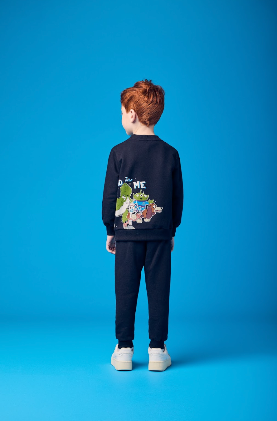 Conjunto Infantil Moletom Blusão Toy Story  e Calça Preta - Youccie