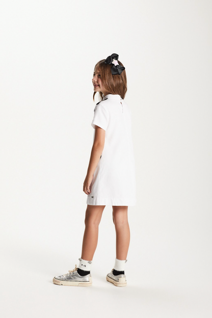 Vestido Infantil Jumper Piquet Sofia Flores - Um Mais Um