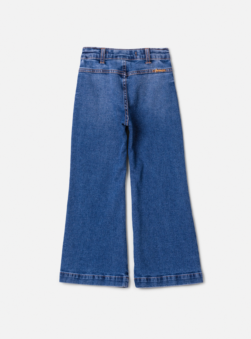 Conjunto Infantil Conceito Colete Tricot Corações e Calça Jeans Bolsos Bordados - Animê