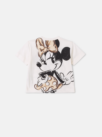 Conjunto Infantil Blusa Minnie Lacinho e Shorts Sarja Animal Print - Animê PRÉ-VENDA