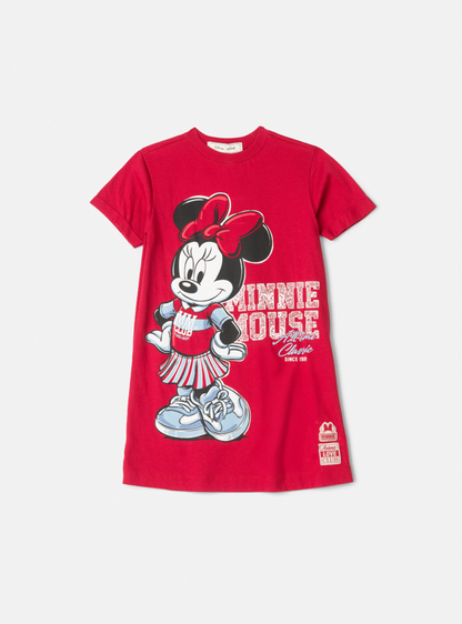 Vestido Infantil Minnie Mouse Vermelho Berry - Animê