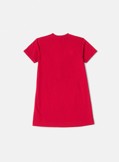 Vestido Infantil Minnie Mouse Vermelho Berry - Animê