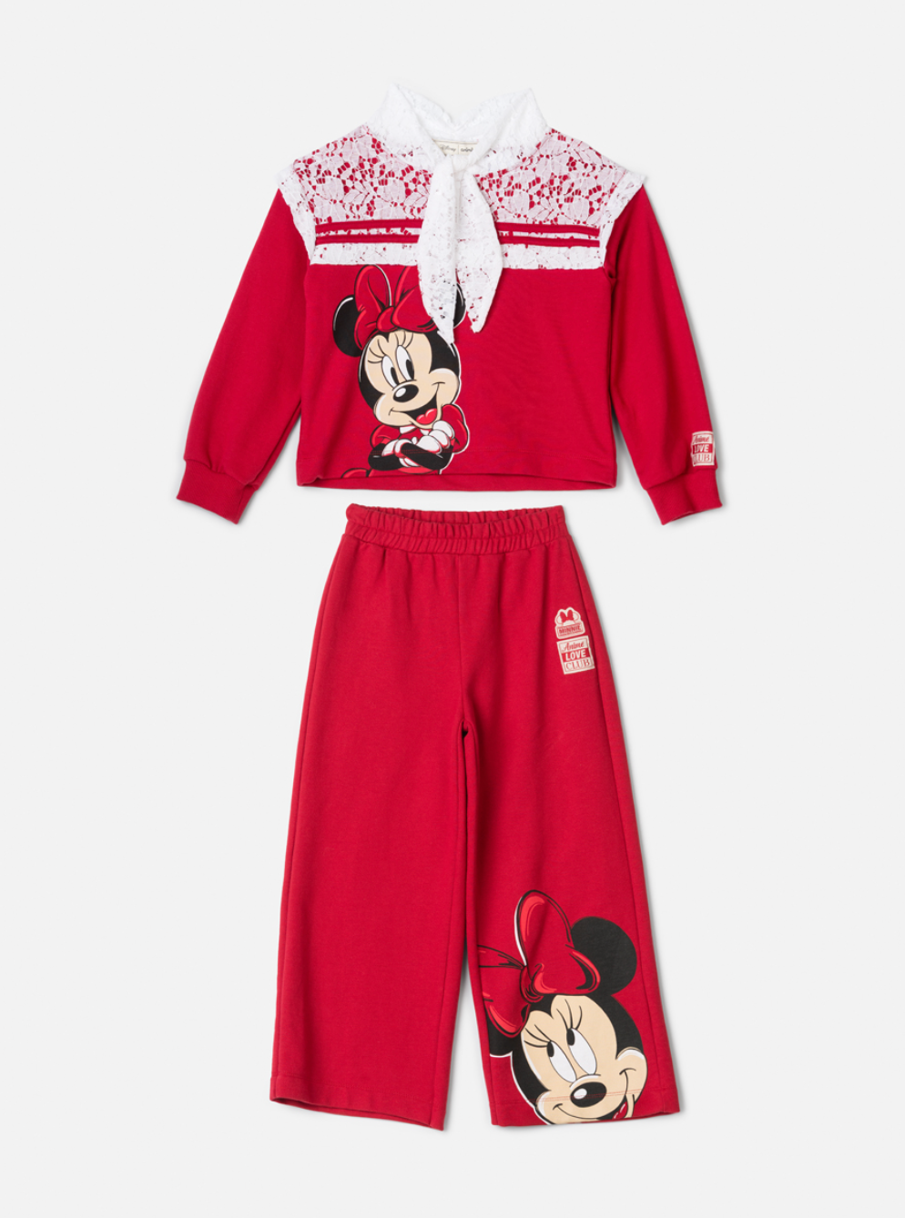 Conjunto Infantil Casaco e Calça Minnie Vermelho Berry - Animê