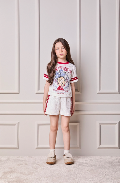 Conjunto Infantil Blusa e Shorts Minnie Mouse Classic Style Pérola - Animê