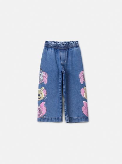 Conjunto Infantil Jaqueta Jeans Moletom Pooh e Calça Jeans Pooh - Animê Petite