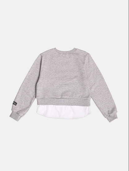 Conjunto Infantil Casaco Moletom Hello Kitty Mescla e Shorts Jeans  Black Laço Strass - Momi