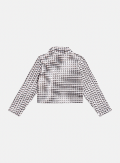 Jaqueta Infantil Laços Tweed Preto - Momi Mini