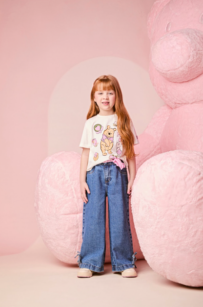 Blusa Infantil Ursinho Pooh Pérola - Momi Mini