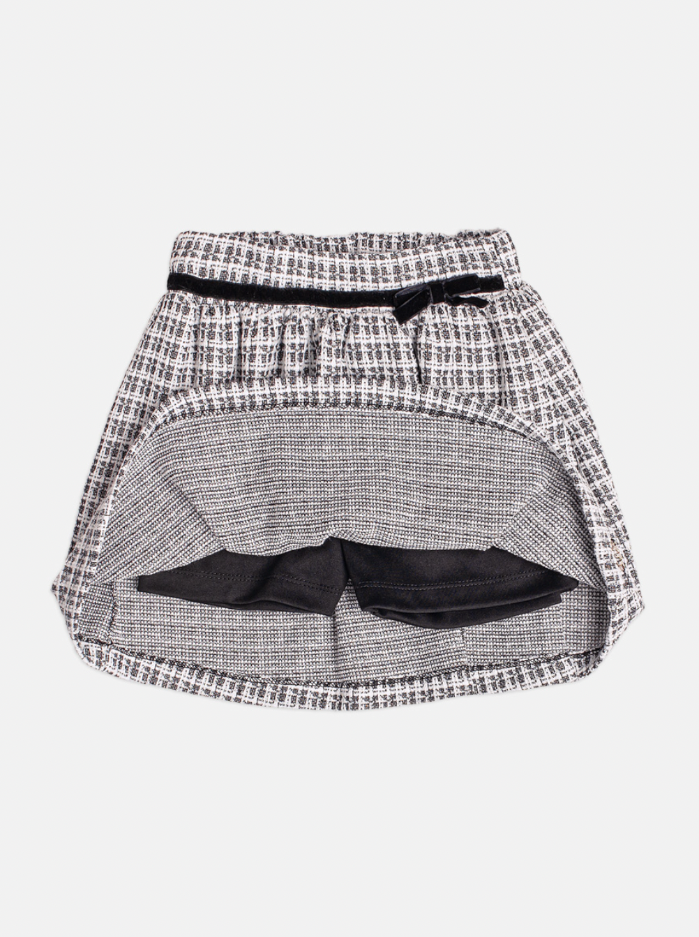 Conjunto Infantil Blusa Amazing Things Happen e Saia Tweed Preto - Momi