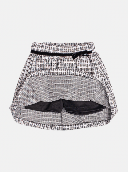 Conjunto Infantil Blusa Amazing Things Happen e Saia Tweed Preto - Momi