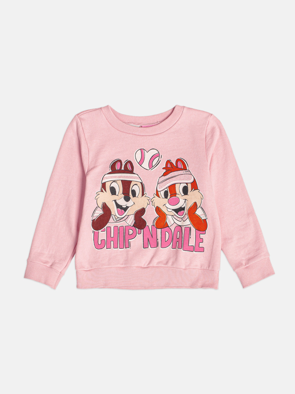 Conjunto Infantil Moletom Casaco Chip'N Dale e Calça Rosa Quartzo - Momi Mini