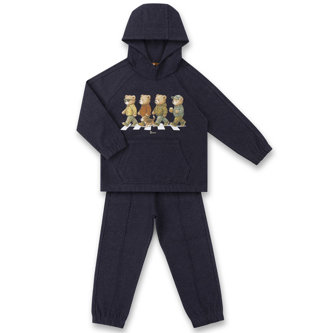Conjunto Infantil Blusa e Calça Ponto Roma Teddy Beatles Profundo - Dame