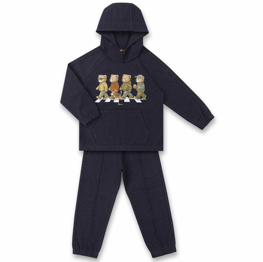 Conjunto Infantil Blusa e Calça Ponto Roma Teddy Beatles Profundo - Dame