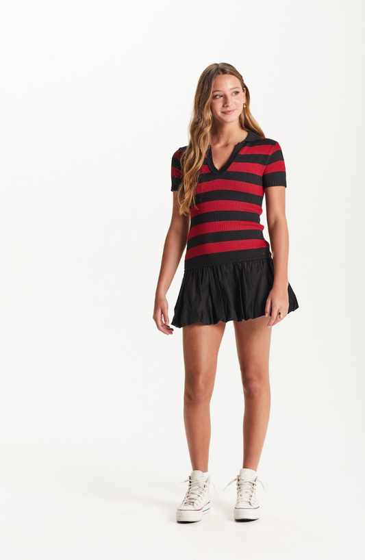 Vestido Teen Polo Tricô Balonê - Two In
