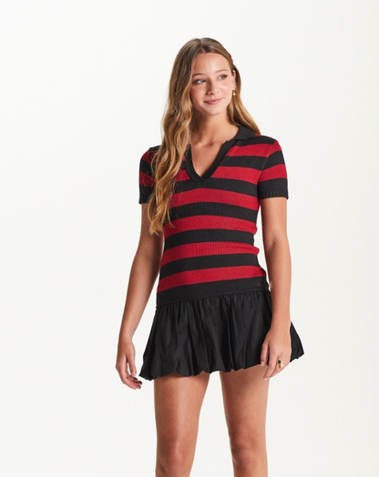 Vestido Teen Polo Tricô Balonê - Two In