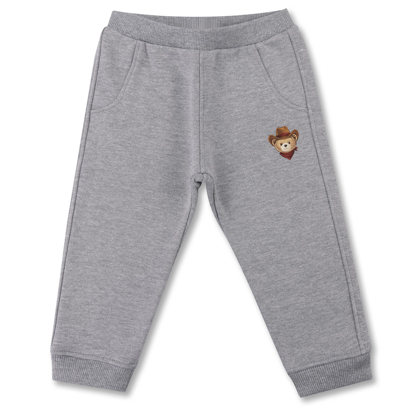 Conjunto Bebê Moletom Agasalho e Calça Teddy Cowboy Cinza - Dame