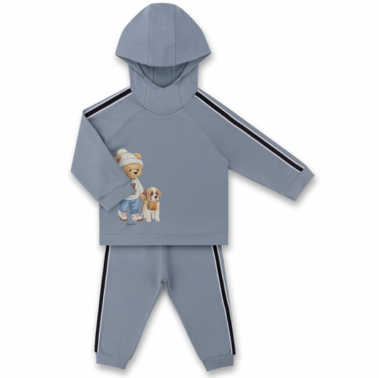Conjunto Bebê Moletom Agasalho e Calça Teddy Bethoven Delavê - Dame