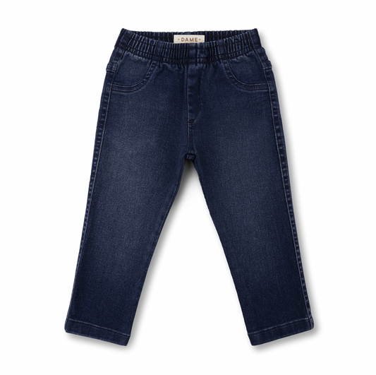 Calça Jeans Bebê Skinny Elastano Marinho - Dame