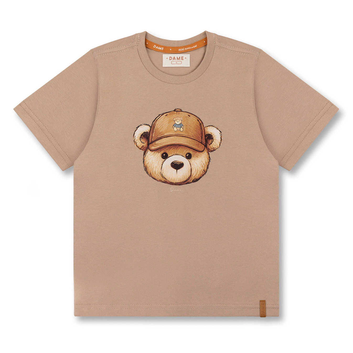 Camiseta Infantil Algodão Teddy Boné Fendi - Dame