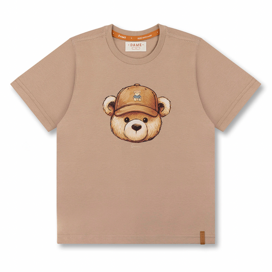 Camiseta Infantil Algodão Teddy Boné Fendi - Dame