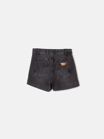 Conjunto Infantil Casaco Minnie Verde Melão e Shorts Jeans Preto  - Animê