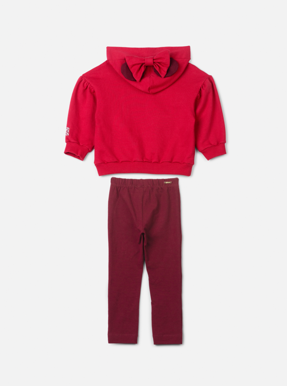 Conjunto Infantil Casaco Capuz e Orelha Minnie e Legging Cranberry - Animê