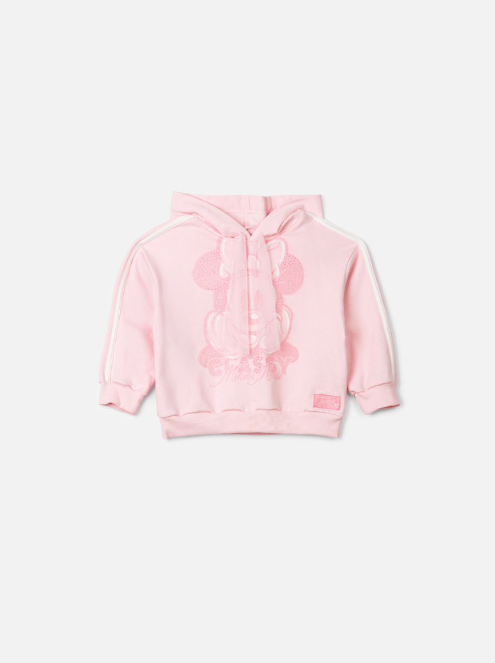 Conjunto Infantil Casaco Minnie Strass Laço e Saia Tule Babado Rosa Soft - Animê Petite