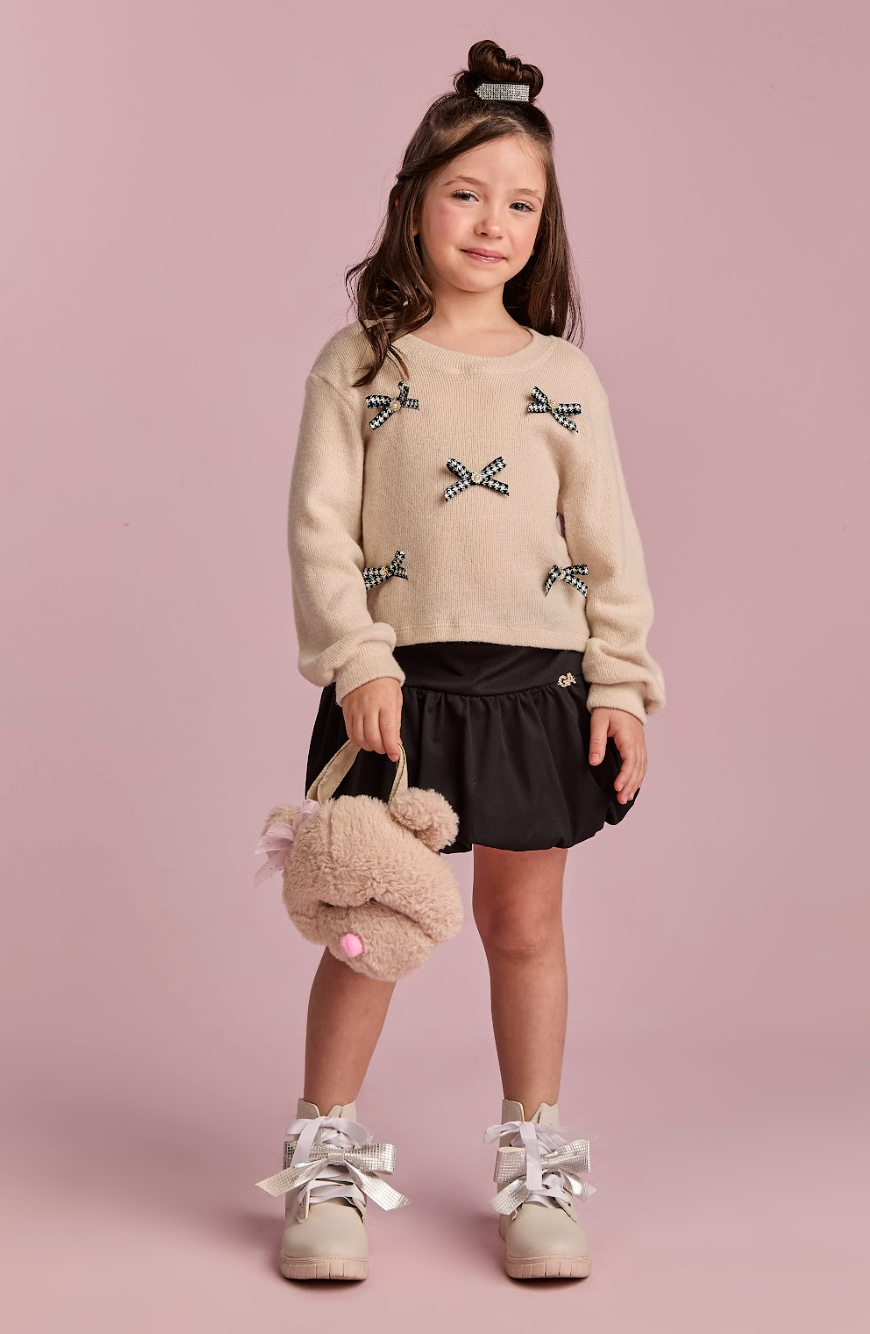 Bolsa Infantil Ursinho Teddy Bege - Gabriela Aquarela